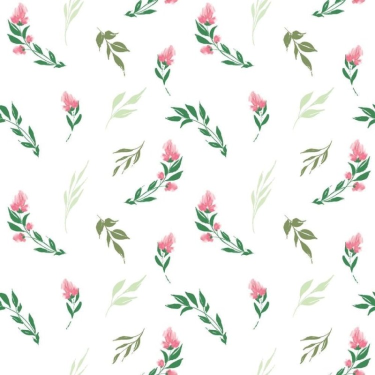 Papel de Parede Adesivo Folhas e Rosas...