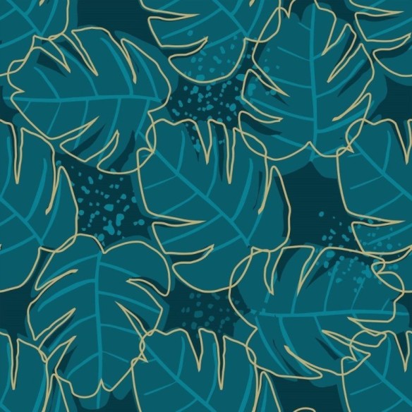 Papel de Parede Adesivo Folhas Exóticas N013240