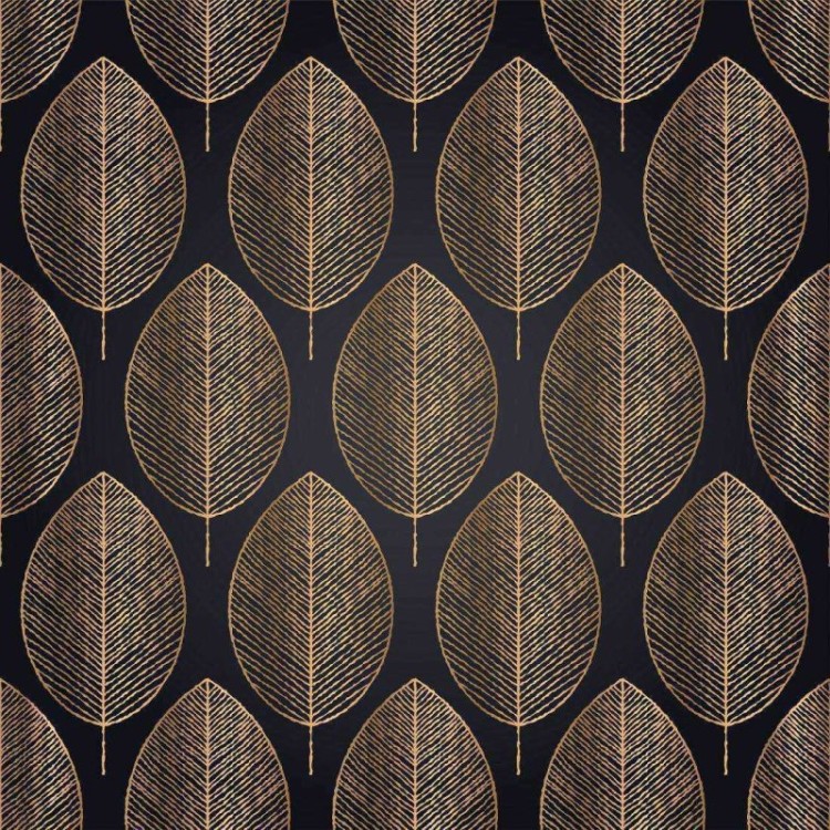Papel de Parede Adesivo Folhas Luxury Gold N017090