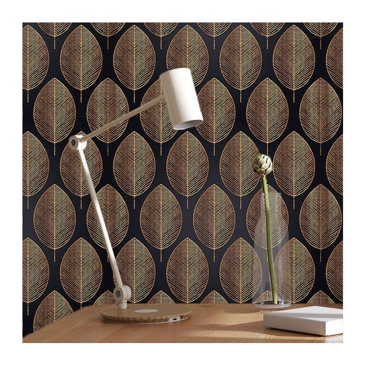 Papel de Parede Adesivo Folhas Luxury Gold N017090