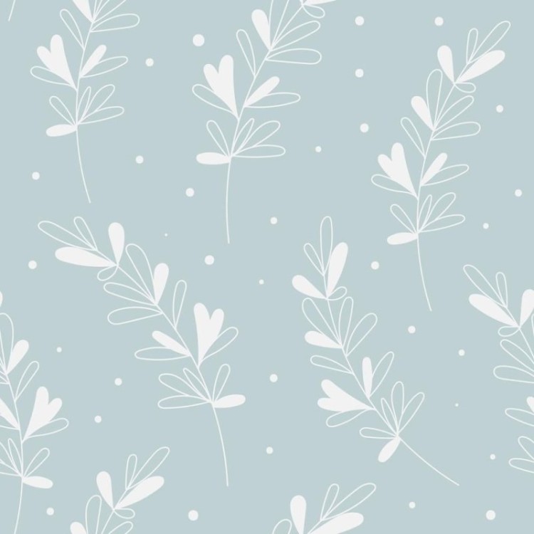Papel de Parede Adesivo Folhas Minimalista Poá...