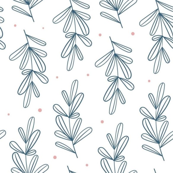 Papel de Parede Adesivo Folhas Minimalistas com Poá N08065