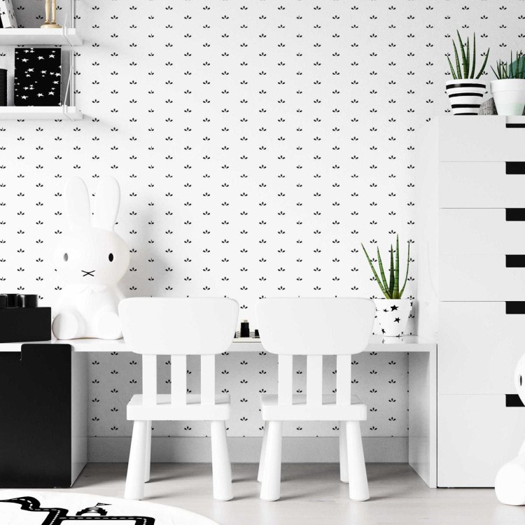 Papel de Parede Adesivo Folhas Minimalistas em...