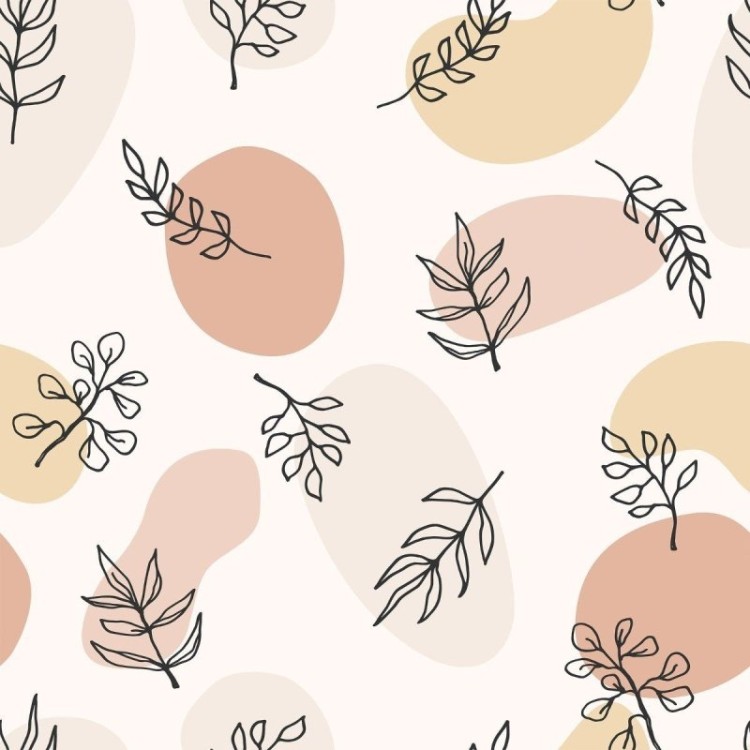 Papel de Parede Adesivo Folhas Minimalistas...