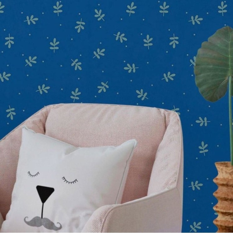 Papel de Parede Adesivo Folhas Minimalistas...