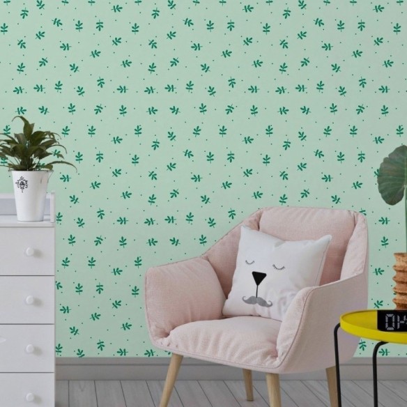 Papel de Parede Adesivo Folhas Minimalistas N017023