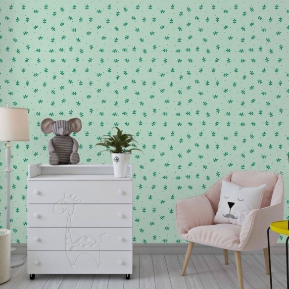 Papel de Parede Adesivo Folhas Minimalistas N017023