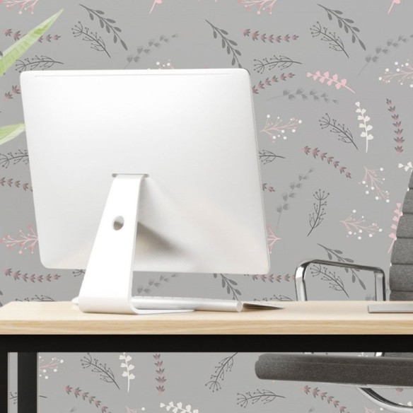 Papel de Parede Adesivo Folhas Minimalistas N017064