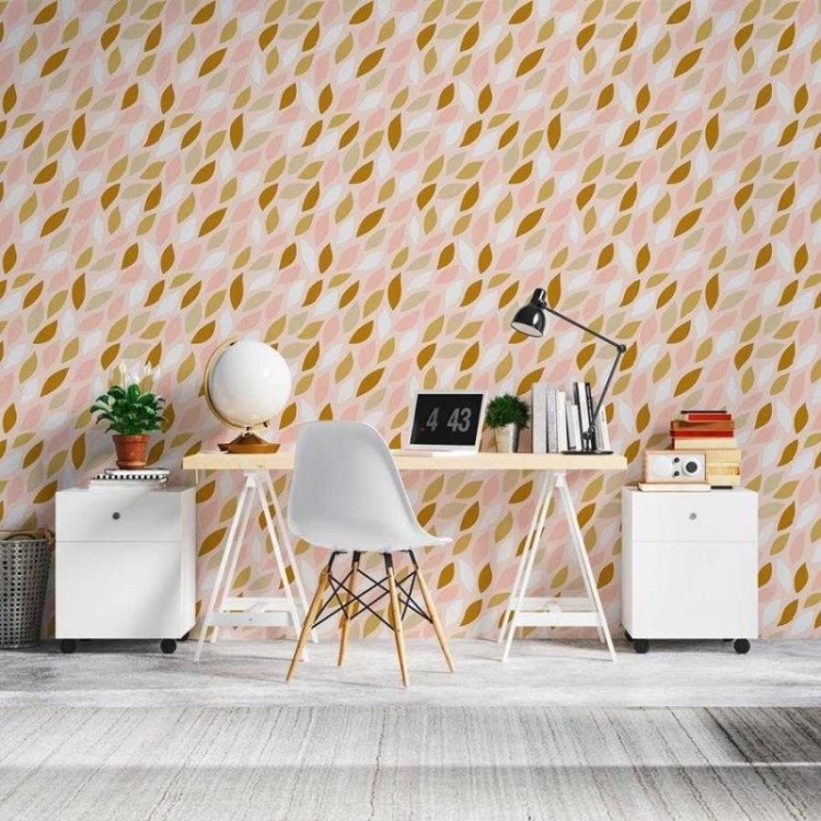 Papel de Parede Adesivo Folhas Minimalistas N06012