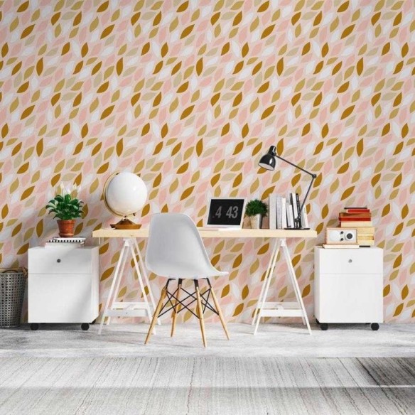 Papel de Parede Adesivo Folhas Minimalistas N06012