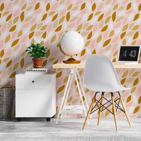 Papel de Parede Adesivo Folhas Minimalistas N06012
