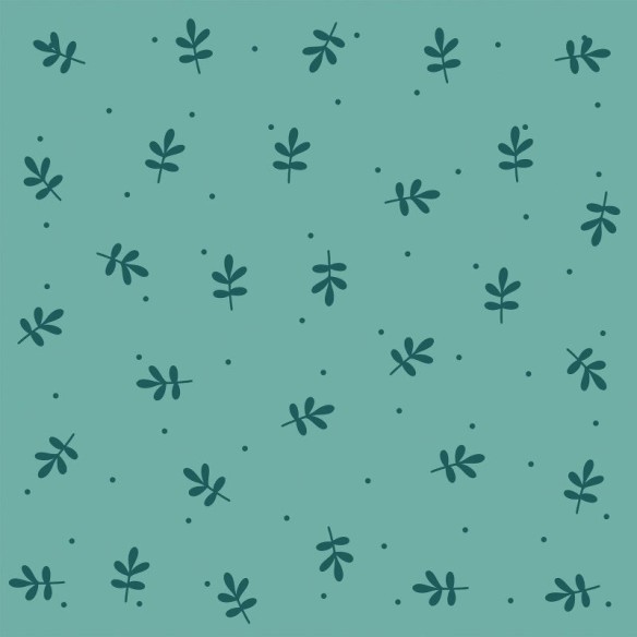 Papel de Parede Adesivo Folhas Minimalistas Verde N017020