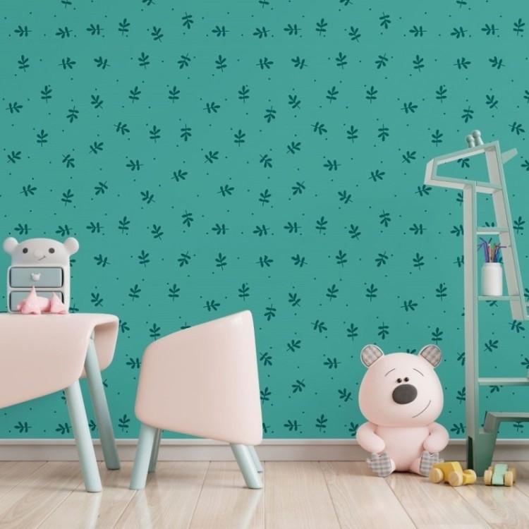 Papel de Parede Adesivo Folhas Minimalistas...