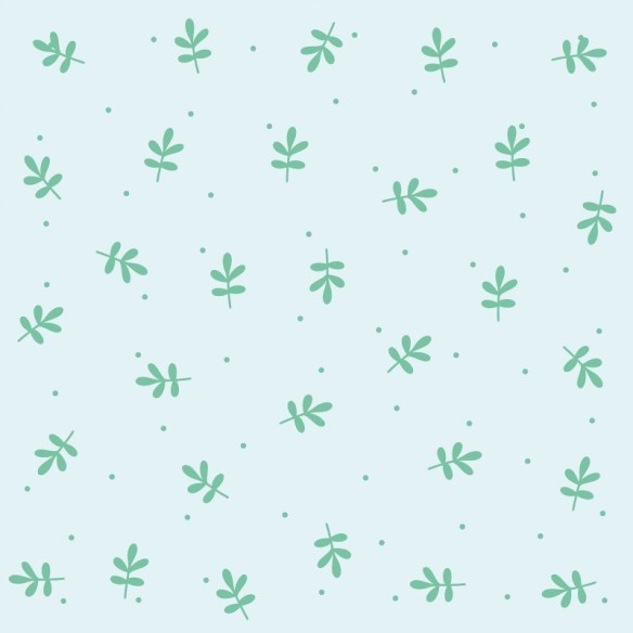 Papel de Parede Adesivo Folhas Minimalistas Verde N017021