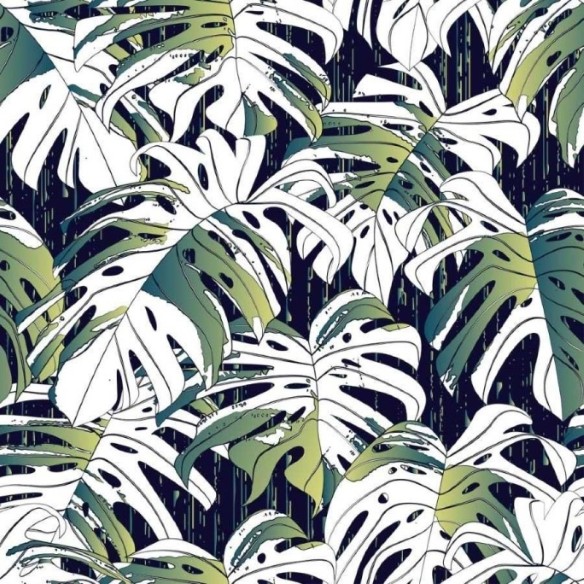 Papel de Parede Adesivo Folhas Monstera N013152