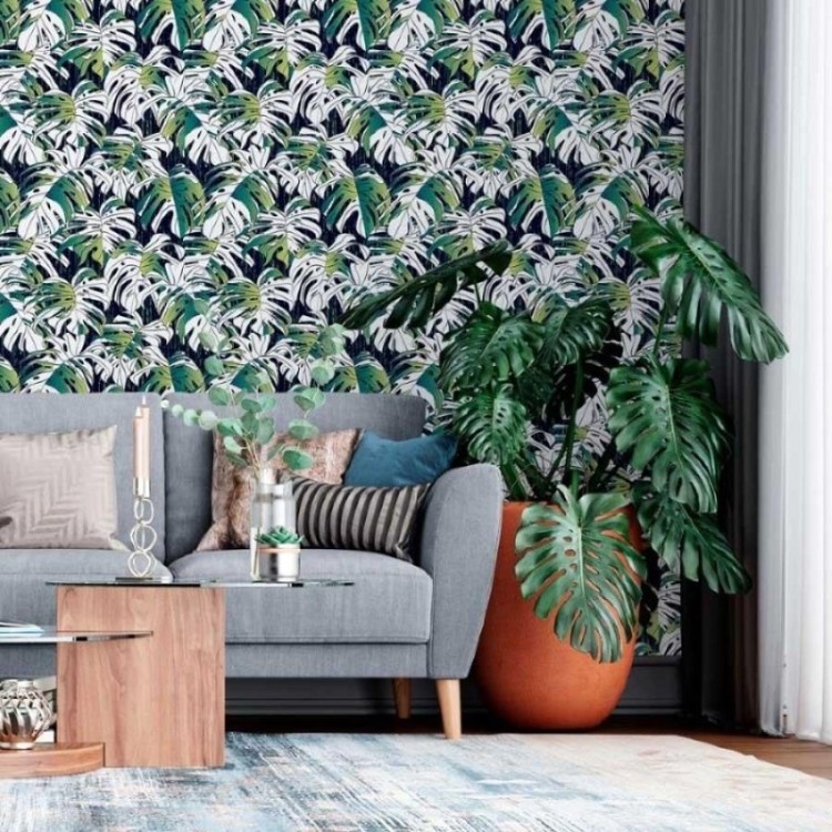 Papel de Parede Adesivo Folhas Monstera N013152