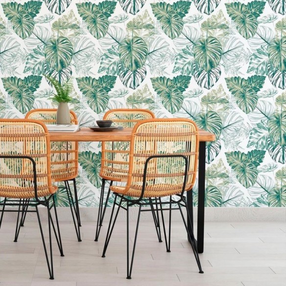 Papel de Parede Adesivo Folhas N010164