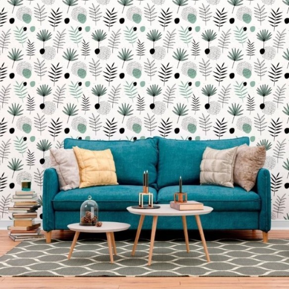 Papel de Parede Adesivo Folhas N012089
