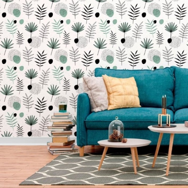 Papel de Parede Adesivo Folhas N012089