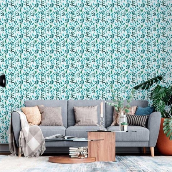 Papel de Parede Adesivo Folhas N013120