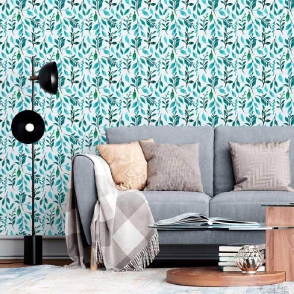 Papel de Parede Adesivo Folhas N013120