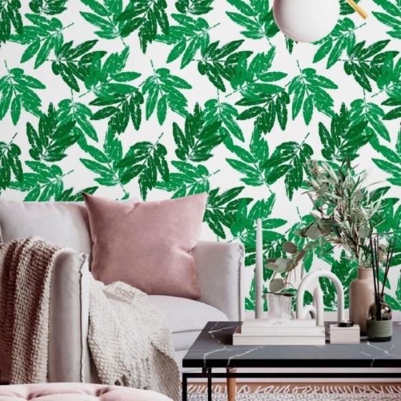 Papel de Parede Adesivo Folhas N013153