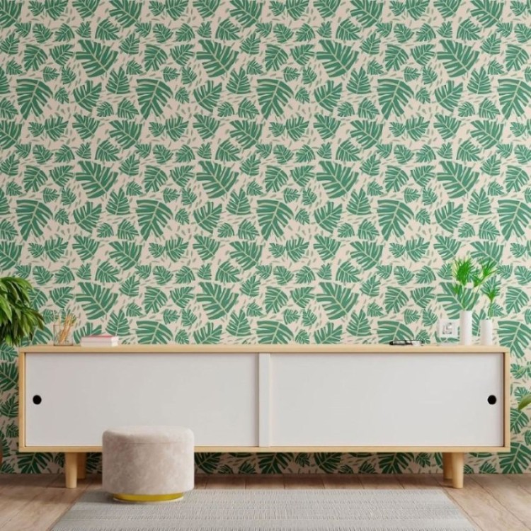 Papel de Parede Adesivo Folhas N013234