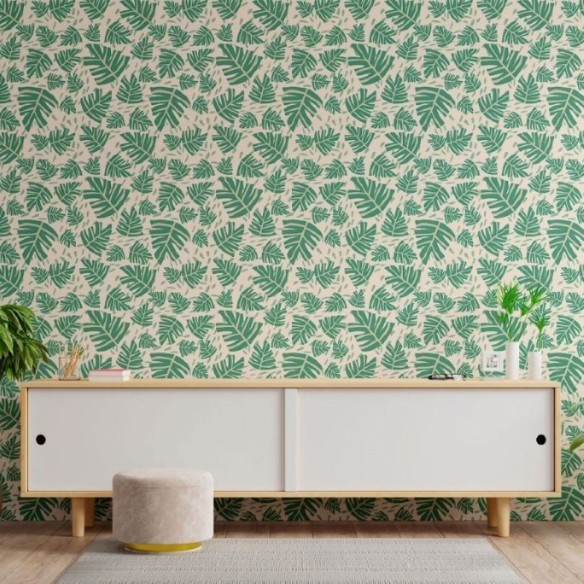 Papel de Parede Adesivo Folhas N013234
