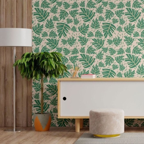 Papel de Parede Adesivo Folhas N013234