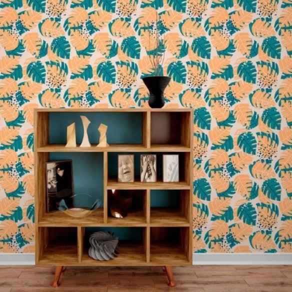 Papel de Parede Adesivo Folhas N013239