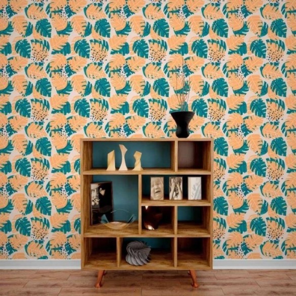Papel de Parede Adesivo Folhas N013239