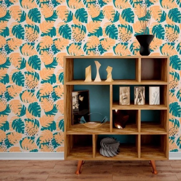 Papel de Parede Adesivo Folhas N013239
