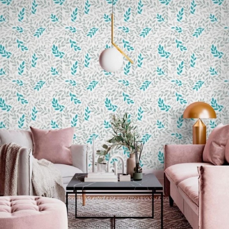 Papel de Parede Adesivo Folhas N013252
