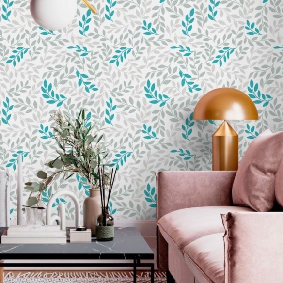 Papel de Parede Adesivo Folhas N013252