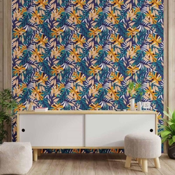Papel de Parede Adesivo Folhas N014188