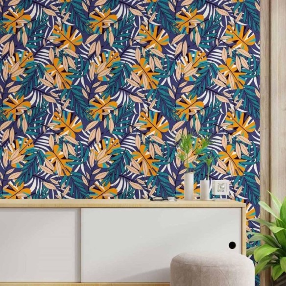 Papel de Parede Adesivo Folhas N014188