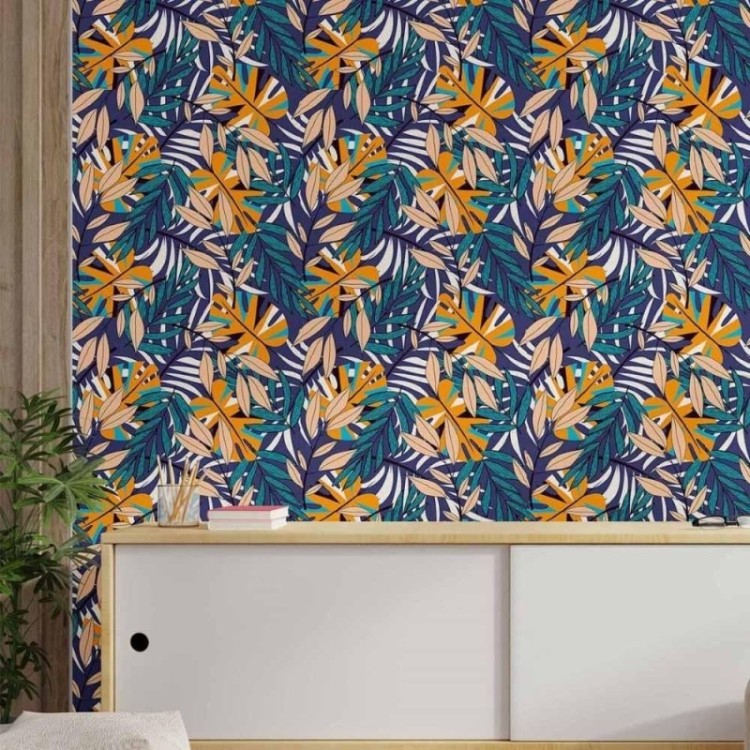 Papel de Parede Adesivo Folhas N014188