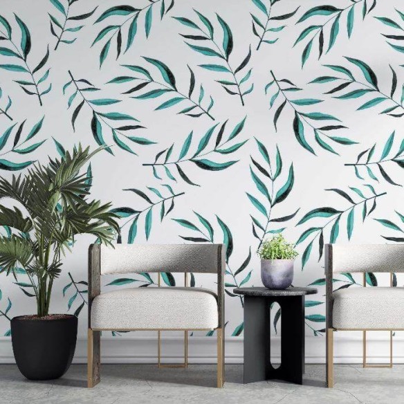 Papel de Parede Adesivo Folhas N02132