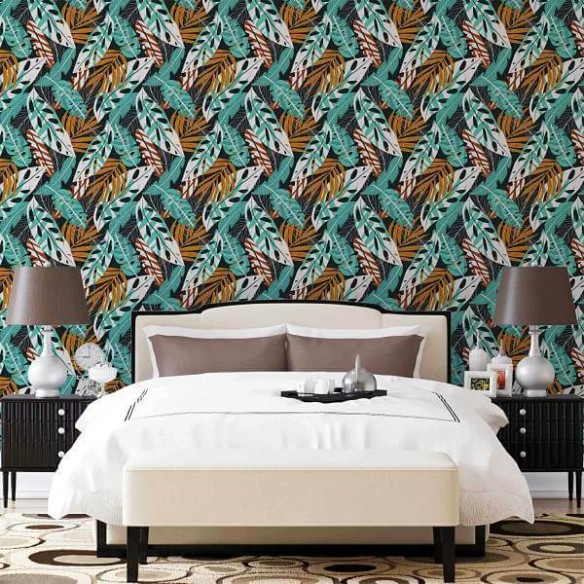 Papel de Parede Adesivo Folhas N20527