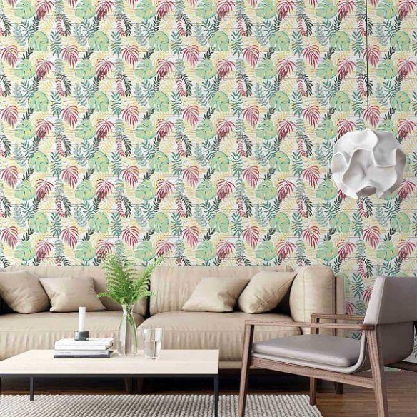 Papel de Parede Adesivo Folhas N2071