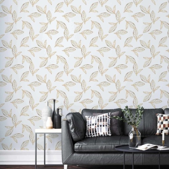 Papel de Parede Adesivo Folhas N221D