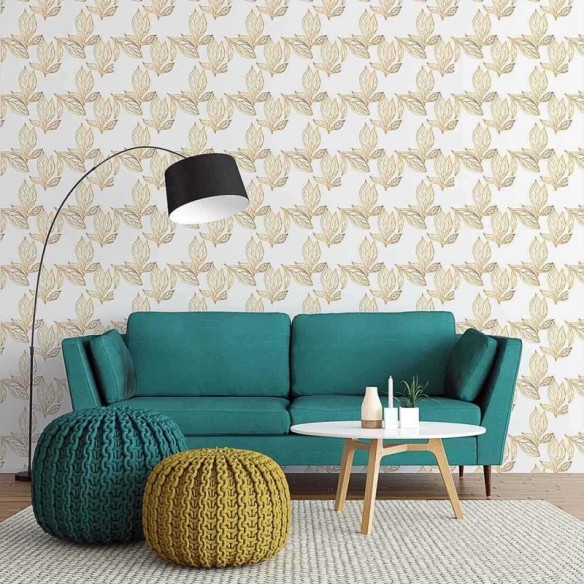Papel de Parede Adesivo Folhas N221D