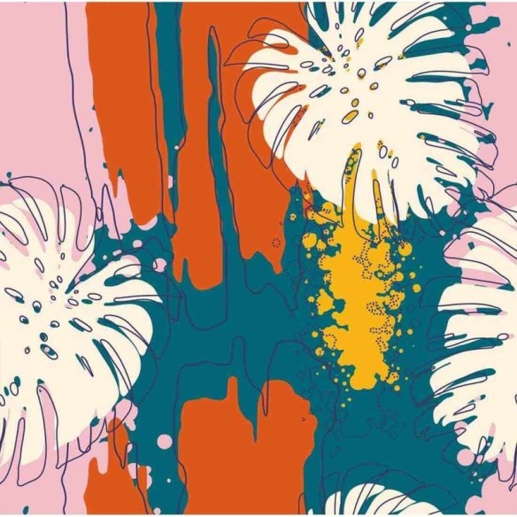 Papel de Parede Adesivo Folhas N24219D
