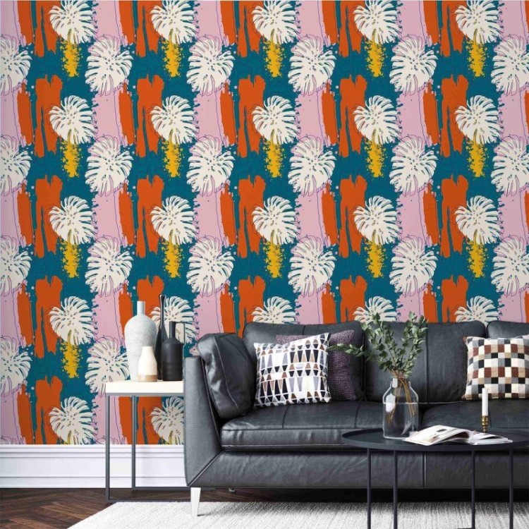Papel de Parede Adesivo Folhas N24219D