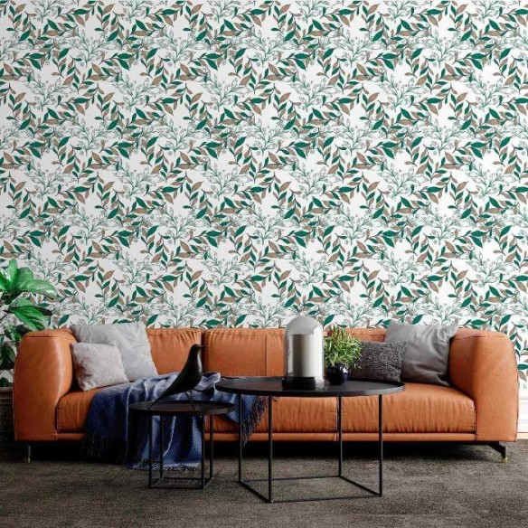 Papel de Parede Adesivo Folhas N283D