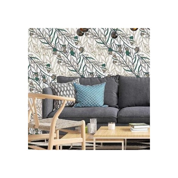Papel de Parede Adesivo Folhas N283F