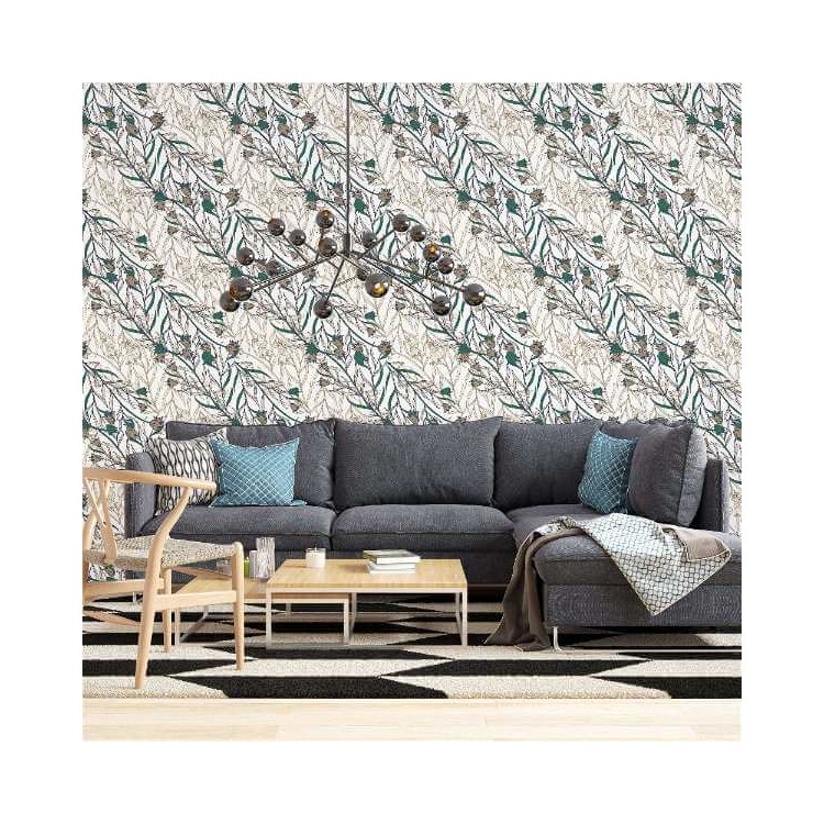 Papel de Parede Adesivo Folhas N283F