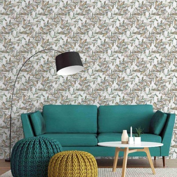 Papel de Parede Adesivo Folhas N283G