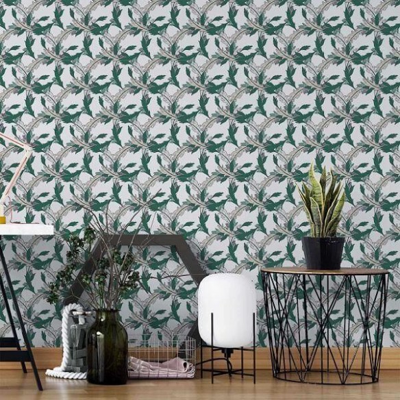 Papel de Parede Adesivo Folhas N283H