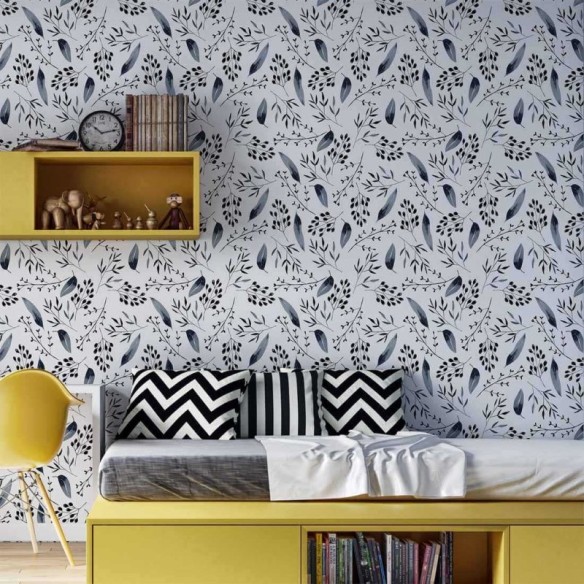Papel de Parede Adesivo Folhas N620
